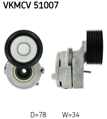 Tendicinghia, Cinghia Poly-V - VKMCV 51007 SKF